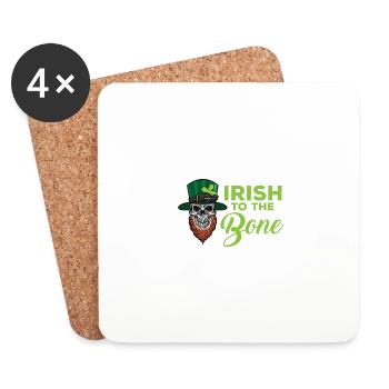 De l’irlandais à l’os Saint-Patrick drôle Zita - Dessous de verre (lot de 4) - blanc - Devant