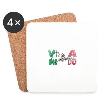 Funny quote Viva Mexico Cabrone - Mexican - Coasters (set of 4) - white - Front