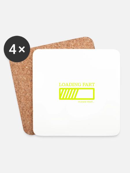 Loading Fart - Coasters (set of 4) - white