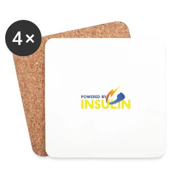 Insulin-driven diabetes awareness - Coasters (set of 4) - white - Front