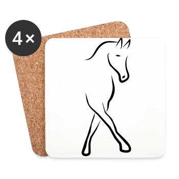 dressage - Coasters (set of 4) - white - Front