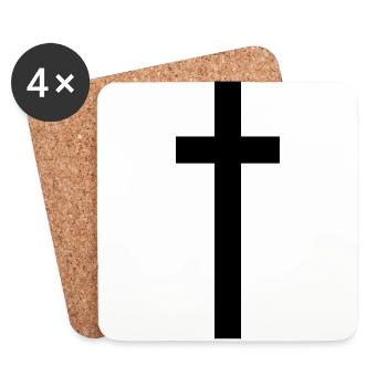 cross - Coasters (set of 4) - white - Front