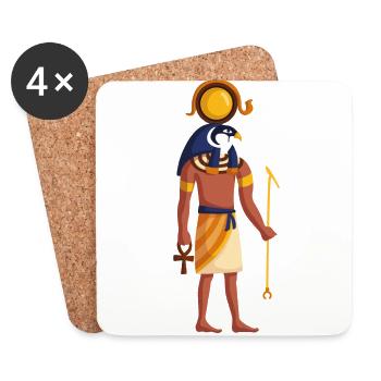 Mythology egypt religion symbol gift culture - Coasters (set of 4) - white - Front