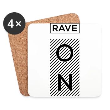 Rave On - Untersetzer (4er-Set) - Weiß - Vorne