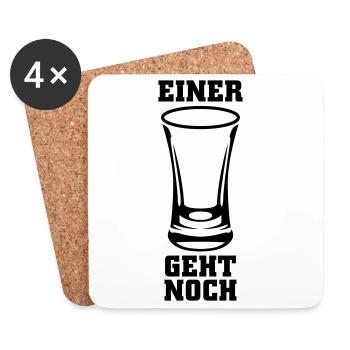 Einer geht noch Schnaps - Untersetzer (4er-Set) - Weiß - Vorne