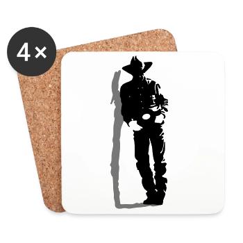 Cowboy - Untersetzer (4er-Set) - Weiß - Vorne