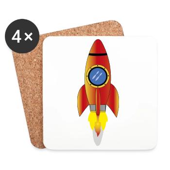 Rocket - Coasters (set of 4) - white - Front