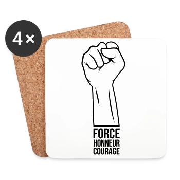 Force Honor Courage - Coasters (set of 4) - white - Front