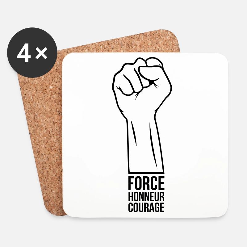 Force Honor Courage - Coasters (set of 4) - white