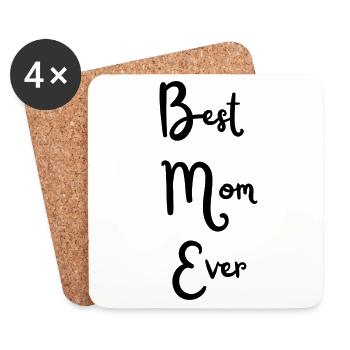Best Mom Ever - Untersetzer (4er-Set) - Weiß - Vorne