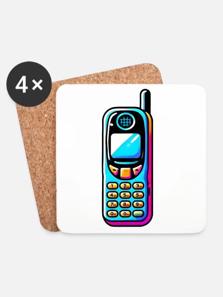 90s Handys - Wir hatten Snake, keine Apps - Untersetzer (4er-Set) - Weiß