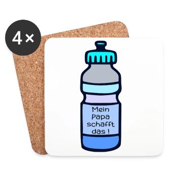 Motivation sportive Papa - Dessous de verre (lot de 4) - blanc - Devant