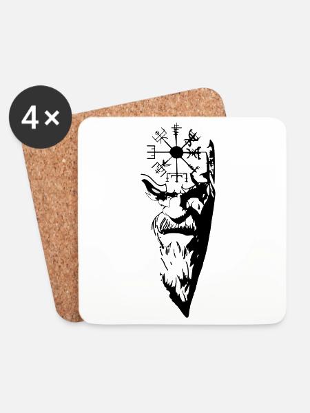 Odin - Untersetzer (4er-Set) - Weiß