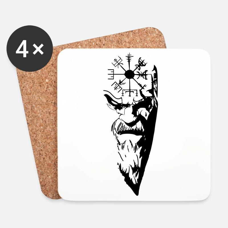 Odin - Untersetzer (4er-Set) - Weiß