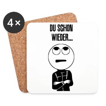You again ... - Coasters (set of 4) - white - Front