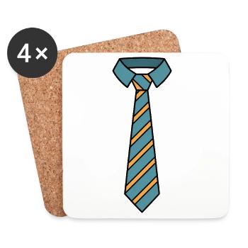 Tie Cute Comic - Dessous de verre (lot de 4) - blanc - Devant