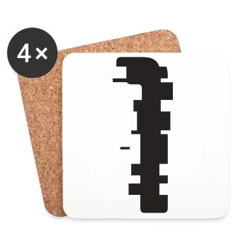 1 - Coasters (set of 4) - white - Front