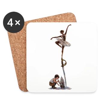La Danse de l’Imagination - Dessous de verre (lot de 4) - blanc - Devant