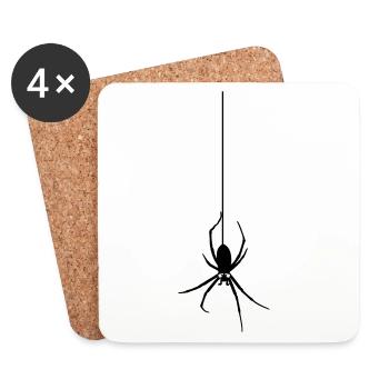Die Spinne - Untersetzer (4er-Set) - Weiß - Vorne