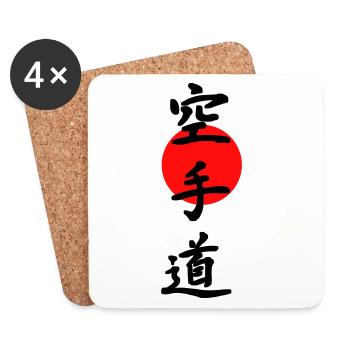 Karate - Untersetzer (4er-Set) - Weiß - Vorne
