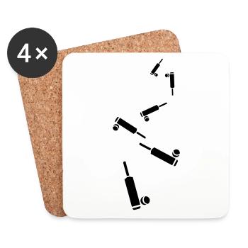 Cricket icon symbol - Untersetzer (4er-Set) - Weiß - Vorne