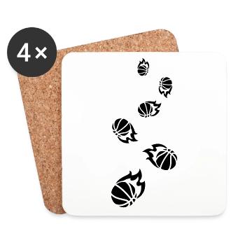 Basketball symbol - Untersetzer (4er-Set) - Weiß - Vorne