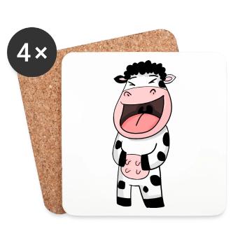 Cow laughs - Coasters (set of 4) - white - Front