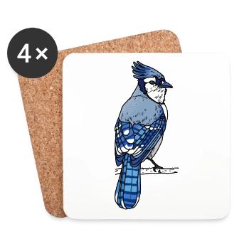 Blue jay - Coasters (set of 4) - white - Front