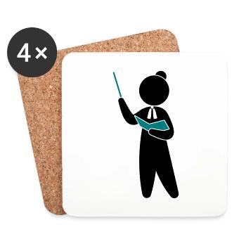 Professorteacher (2c)++2013 - Dessous de verre (lot de 4) - blanc - Devant