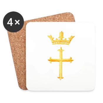 Cross + Crown - Untersetzer (4er-Set) - Weiß - Vorne