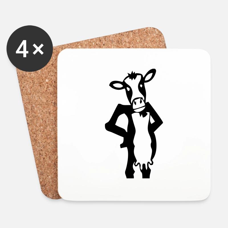 milchkuh kuh kühe - Untersetzer (4er-Set) - Weiß