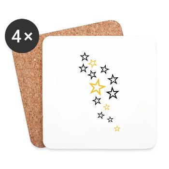 star - Coasters (set of 4) - white - Front