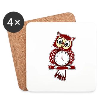 clock time clock time hourglass hourglass58 - Coasters (set of 4) - white - Front