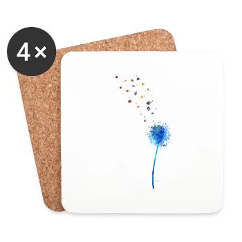 pissenlit - Dessous de verre (lot de 4) - blanc - Devant