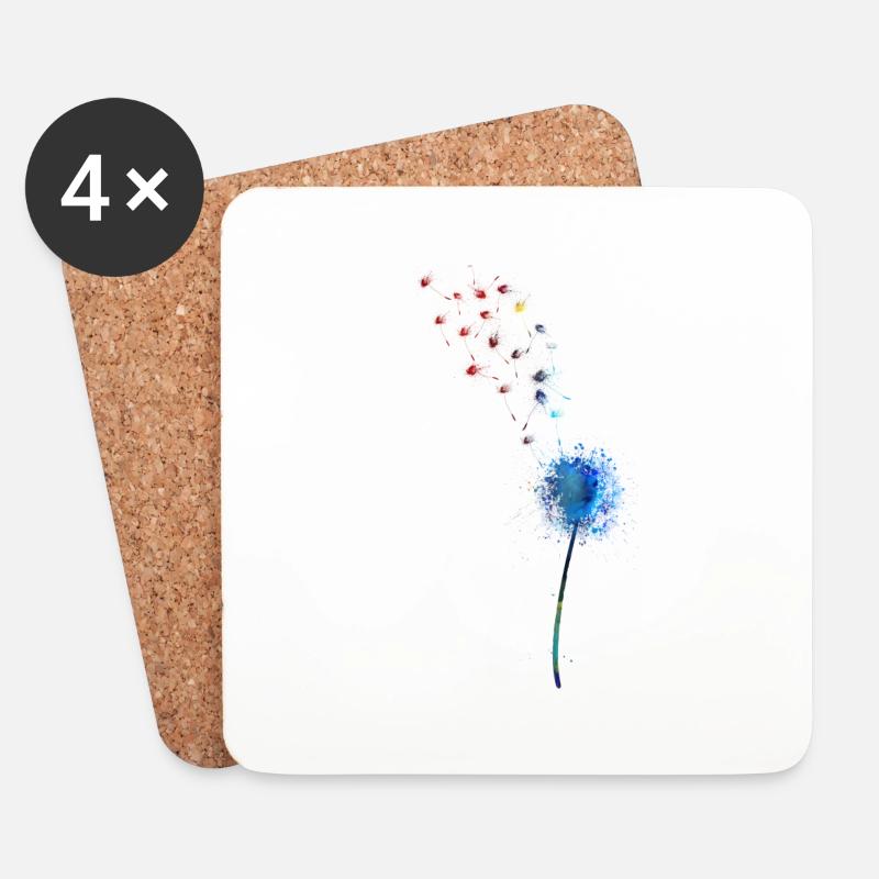 dandelion - Coasters (set of 4) - white