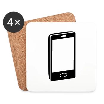 Handy symbol - Untersetzer (4er-Set) - Weiß - Vorne