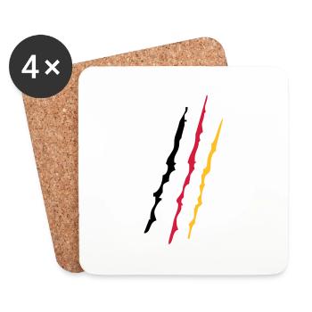 Germany - Dessous de verre (lot de 4) - blanc - Devant