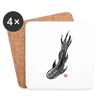 Koi Fish - Untersetzer (4er-Set) - Weiß - Vorne
