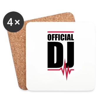 dj___f2 - Coasters (set of 4) - white - Front