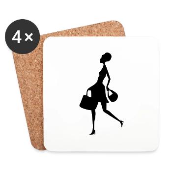 commerce - Dessous de verre (lot de 4) - blanc - Devant