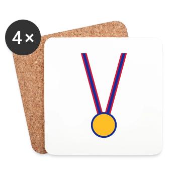 medal - Coasters (set of 4) - white - Front