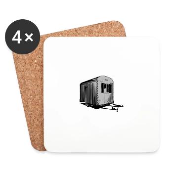 Mobile Home - Coasters (set of 4) - white - Front