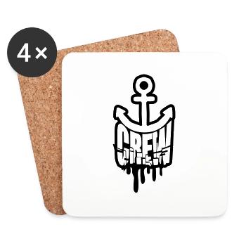 Graffiti Crew Anchor Stamp - Coasters (set of 4) - white - Front