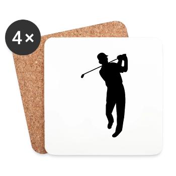 golfer - Untersetzer (4er-Set) - Weiß - Vorne