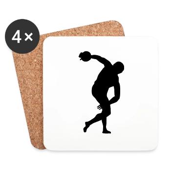 discus throw - Coasters (set of 4) - white - Front