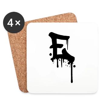 E graffiti drops Farbklex blood spray - Coasters (set of 4) - white - Front