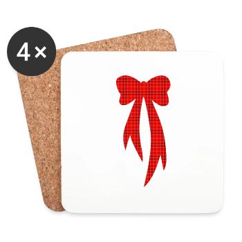ribbon tartan - Coasters (set of 4) - white - Front
