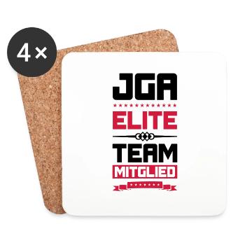 jga elite team - Untersetzer (4er-Set) - Weiß - Vorne