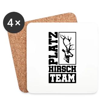 platz hirsch team - Untersetzer (4er-Set) - Weiß - Vorne