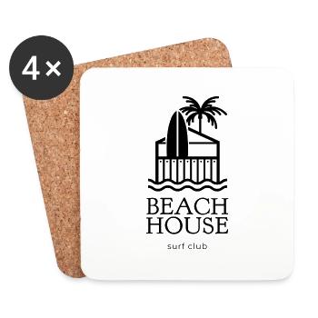 surfing - Coasters (set of 4) - white - Front
